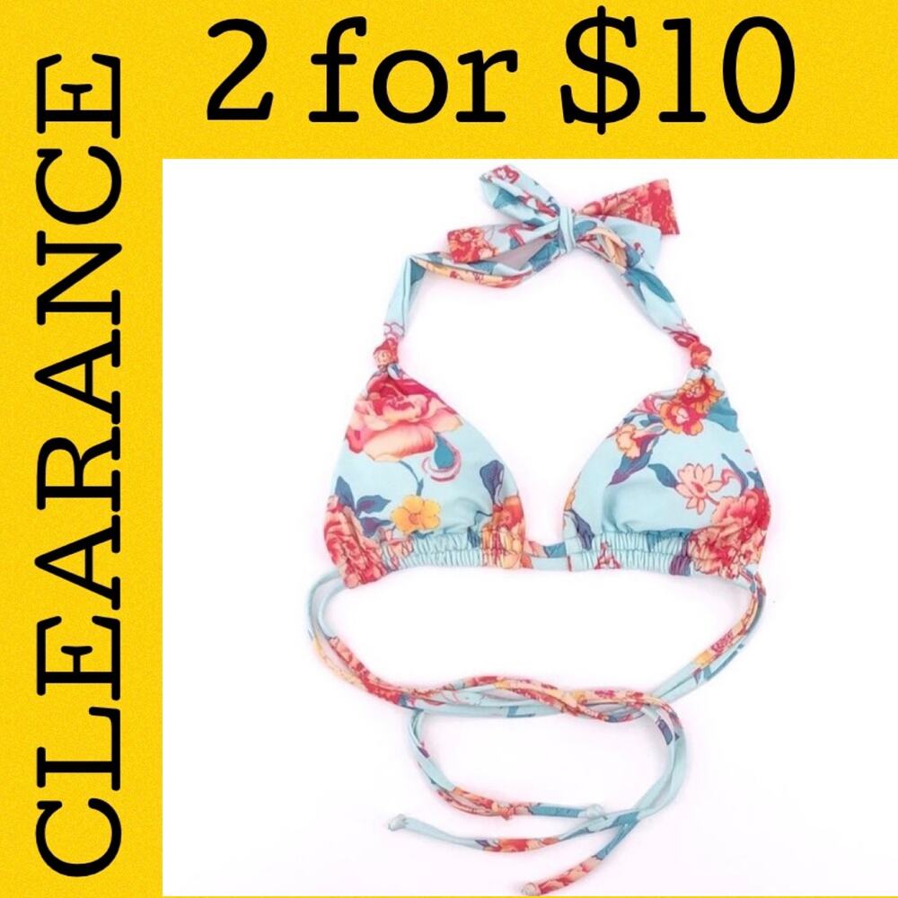 🟡 Gianni Bini floral bikini top